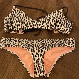 Cheetah print swimsuit!